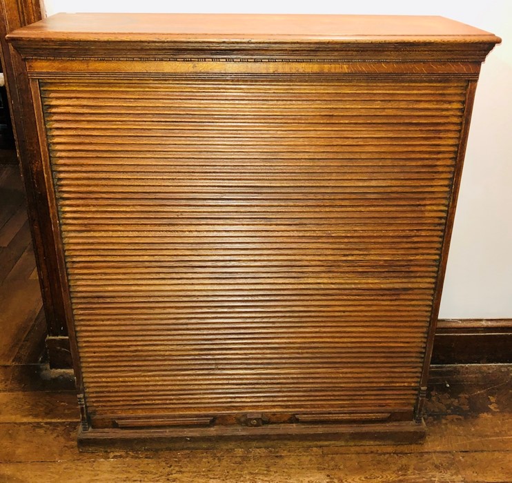 An early 20th Century American oak Amberg's Imperial office letter filing cabinet, rectangular - Image 2 of 2