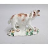 A Derby Rare Model of a Spaniel Date: circa 1756-58 Size: 8cm diameter, 5.5cm high Condition: Good