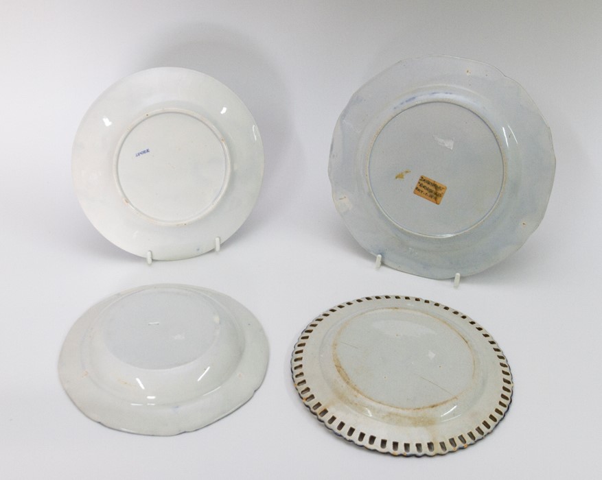 A group of four blue and white transfer printed blue and white plates, circa 1810-30. Included: A - Image 2 of 2