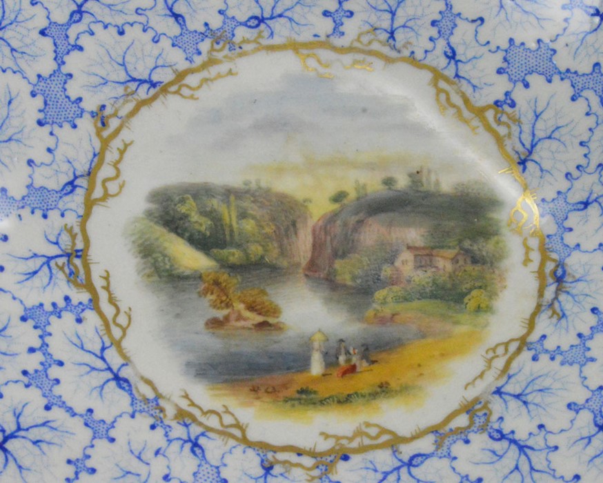 A group of mid nineteenth century hand painted porcelain dessert wares, circa 1830-50. Comprising: - Image 5 of 8