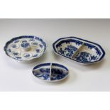 A collection of  three early nineteenth century blue and white transfer printed wares, circa 1800-