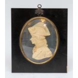 An early 20 Century wax relief of Admiral Lord Nelson by Leslie Ray, circa 1910-30, modelled and