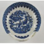 A late eighteenth century blue and white transfer printed porcelain Caughley Milsey or Egg
