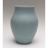 A Pilkington Royal Lancastrian baluster vase, matt mottled eggshell blue glaze, height 25cm