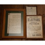 Four framed theatre playbills: Minstrel Mites at the Lecture Hall, Newcastle-under-Lyme, 1891;