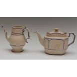 A group of early nineteenth century wares, circa 1810-30. To include a feldspathic stoneware