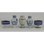 A collection of early nineteenth century blue and white transfer printed wares, circa 1820-40.