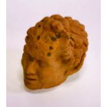 A 19th Century Italian terracotta bust of a Roman man