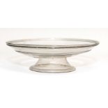 A facon de Venise glass tazza with rib moulded decoration and folded foot, Venice or Hall in Tyroll,