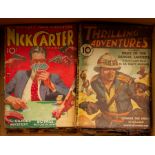 Collection of US pulp fiction magazines, comprising Nick Carter (May, 1933; April, 1934);