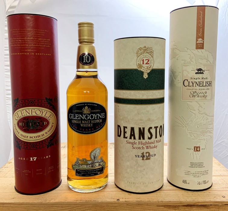 Four bottles of Whisky, including a 10 year old Glengoyne, a 14 year old Clynelish, a 12 year old - Image 2 of 2