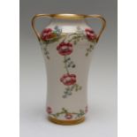 William Moorcroft for James Macintyre & Co, a rose garland pattern twin handled vase, circa 1907,