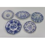 A collection of early nineteenth century blue and white transfer printed wares, circa 1815-25.
