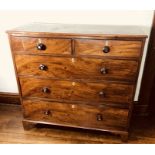 A mid 19th Century Victorian mahogany chest of drawers, circa 1850, rectangular form top above two