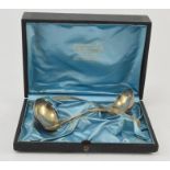 Tiffany & Co, a cased pair of late 19th Century Tiffany & Co sterling silver ladles, Aesthetic