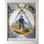 Keep Within Compass, 19th-century hand-coloured etching, Carington Bowles, 15cm by 11cm, mounted.