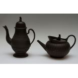 Two late eighteenth century Wedgwood black basalt pieces, circa 1790. To included: a vase-shaped