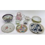 A group of Chinese export hand-painted and enamelled wares, circa 1750-1900. Comprising large