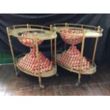 Sweet trollies from the sweet factory, two gold trollies full of sweets. sweets are removable so