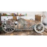 Chitty after the crash!! Found lying in Mr Coggin’s scrapyard. Comes with the Grandstand and