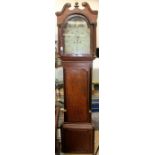 An early 19th Century oak and mahogany eight day longcase clock, by 'W Nicholas, Birmingham', the