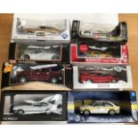 Die cast 1:18 scale vehicles, UT models, Burago, Maisto, Revell, Norev