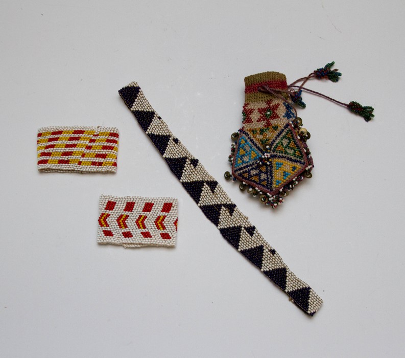 A small collection of late nineteenth, early twentieth century African beadwork pieces, circa 1880-