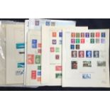 Stamps-A collection of mint & used GB stamps on album pages. Pre decimal