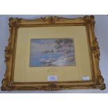 Charles Rowbotom, Juan-Les-Pins and Bellagio, watercolours, a pair, 12.5 x 19 cms approx, signed
