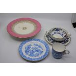 A group of 19th Century Royal Worcester including: a Blue Chelsea 1370 coupe cup and saucer; a
