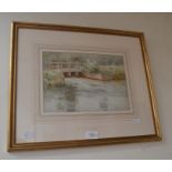 Four 20th Century watercolours of Beddington Hall, Surrey Manor House, and Sluice in the Madder