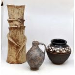 A collection of studio pottery art signed and unsigned examples, including bowls and vases (Q)