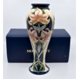 A Rachel Bishop trial Moorcroft piece, circa 2009, boxed. Marked to base including Rachel Bishop