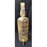 Breweriana: Large glass pub display bottle with tap and glass stopper. Robertson Sanderson's