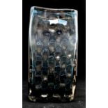Whitefriars; a Whitefriars textured glass vase in Pewter. Height approx 26cm.