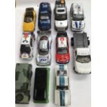 Die cast 1:18 scale vehicles, playworn.