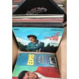 A collection of 7" singles, LP records, Vinyl including pop, 70's, Abba, Elvis and War of the