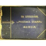 Late Victorian postage stamp album with quantity of British stamps