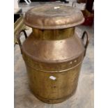 United Daries milk churn with lid, early to mid 20th Century