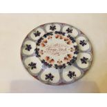 A Burleigh ware circular tongue dish - Provenance - Label to the underside stated the piece was sold