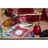 A LARGE COLLECTION OF GLASS, PAPERWEIGHTS, POTTERY AND SIMILAR (QTY)