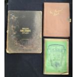 A small stamp album of Edwardian through to 1950's stamps along with a Phillips Student Atlas, pre