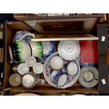 A Crown Devon blush ivory large dressing table set, pattern number 0465, reg number 554 to include a