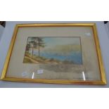 A collection of seven watercolours, 20th Century, mostly signed and AF, British landscapes