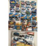 Hot Wheels carded vehicles including Hot Trucks Land Rovers, Fisher Price Gold edition Thomas the