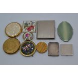 A collection of ten various powder compacts from the 1920's and later