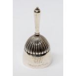 A 19th Century Continental silver bell possibly American, the top section fluted decoration,