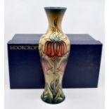 A Moorcroft limited edition 'Crown Imperial' vase, designed by Rachel Bishop and signed 29.5.00