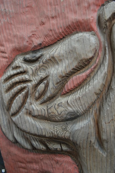 A pitch pine, carved and painted piece of wall sculpture depicting horses, 50 x 180cm - Image 3 of 3