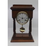 Late 20th Century Hermle mantle clock, eight day mahogany case, with pendulum and key, circa 1990's